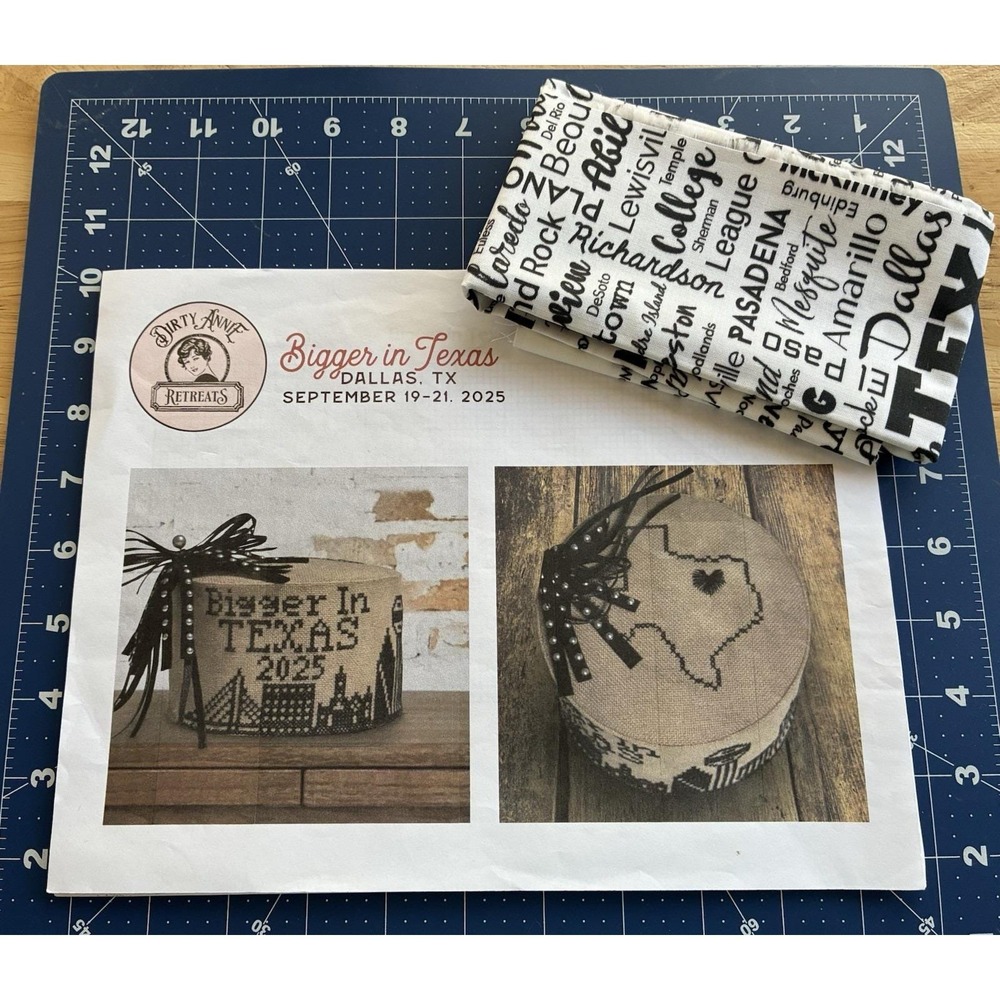 Dirty Annie 2025 Retreat Exclusive Cross Stitch Pattern Bigger in Texas Bundle*